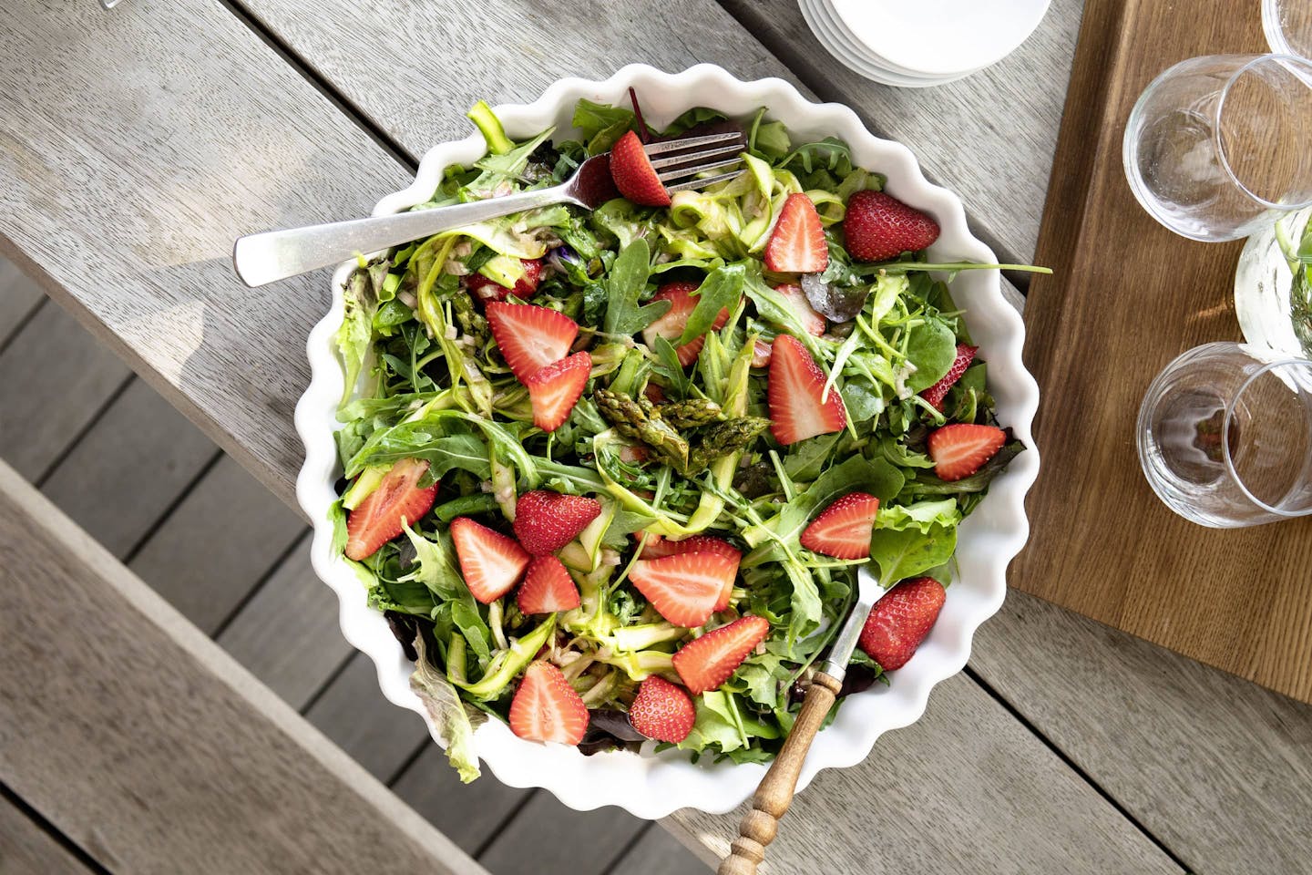 Erdbeer-Spargel-Salat mit Grillgewürzsalz