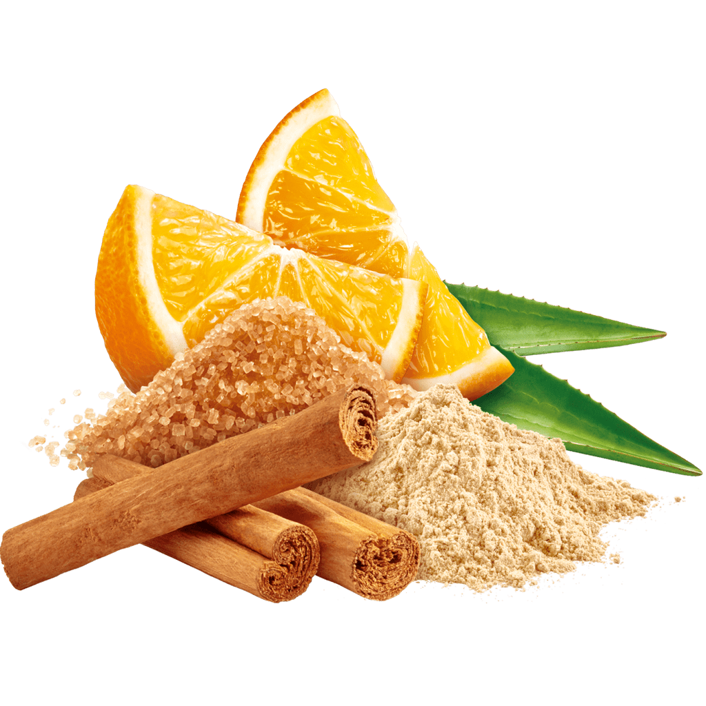 Zimt mit Orangen, Agaven und Zucker