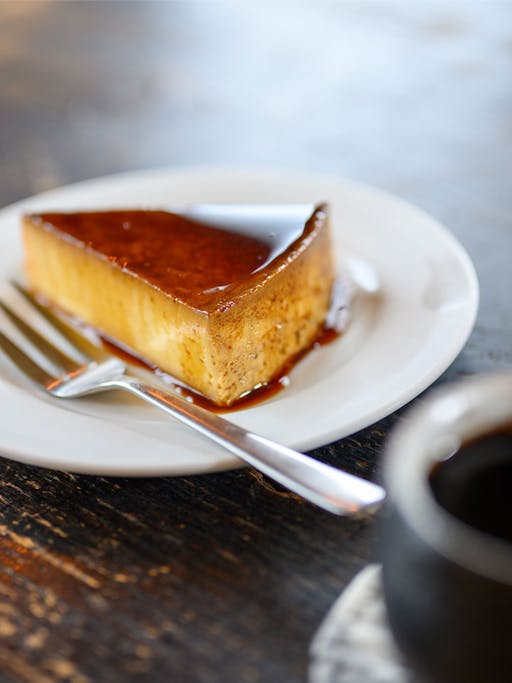 Flan with caramel topping
